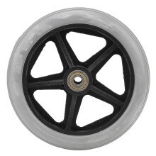 2 Stück 6 Zoll Vorderes PU-Rad für Rollstuhl, rutschfest, 15 cm