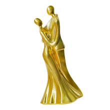 Couple Sculpture,Modern Abstract Resin Kissings-golden figure