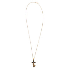 Gold Cross Urn Pendant Necklace Stainless Steel Cremation Keepsake