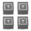 4Pcs Easy Install Elevator Push Button Kit Metal Plastic 4