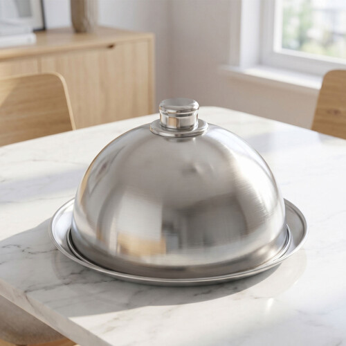 Rvs Serveerschaal Dome Voor Kaas & Dessert 2