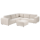 Beliani Modular Corner Sofa 5 Seater KIVVIK with Ottoman Boucle Off-White Right Hand 3