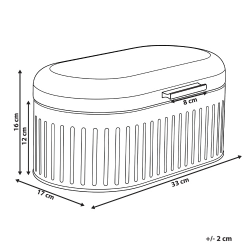 Beliani Bread Bin DOUCEUR Iron White 2