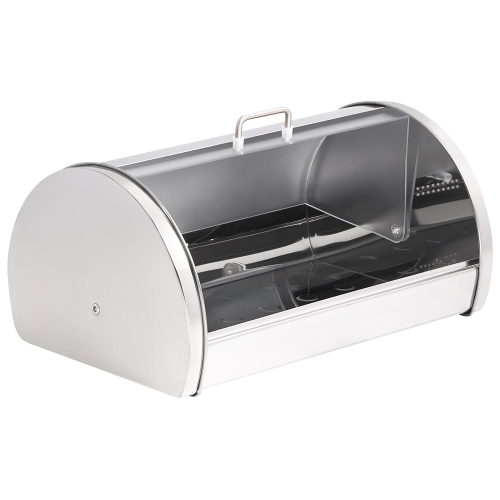 Beliani Bread Bin FRIANDISE Stainless Steel Silver 1