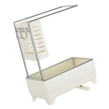 Safe Bowed Border Spongiform Owner Drain Rack for-White