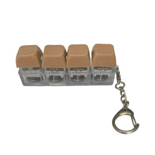 Kleiner mechanischer Tastatur-Schlüsselanhänger mit-Grau