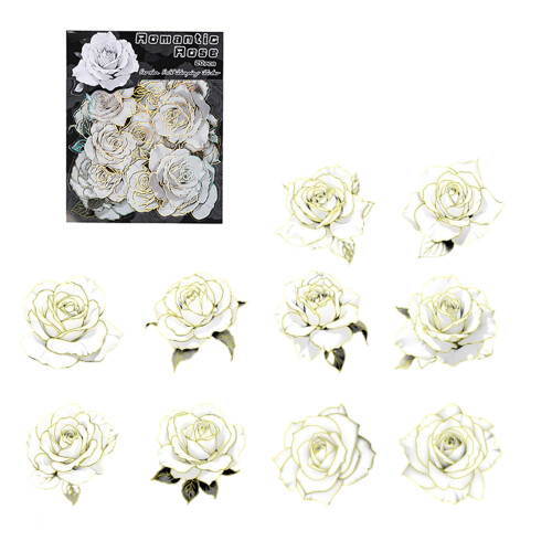 Art Crafts Card Making Scrapbook Sticker-rom antic rose