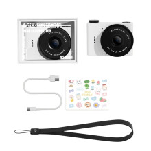 720P Small Camera Portable Photo Video Camera Double Lens-White