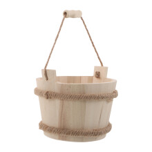 Seau Sable Bois Beige Enfant Jeu Extérieur Parc