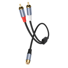 Adaptateurs RCA 1RCA femelle à 2RCA mâle, séparateur en Y court,