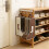 MultiFunctional Footwear Organizer Dust Proof Clear PVC-brown 7