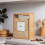 Bamboos Wood Grains Storage Solution Efficient Space-18x9x22cm 5