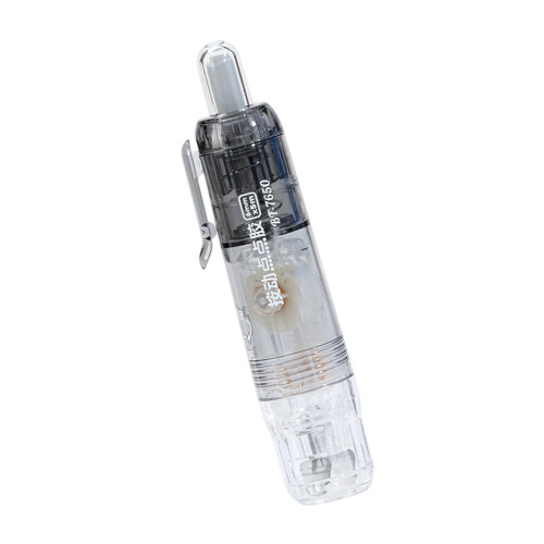 Portable Pet Material Glues Pen With Clicks Design-Light Grey