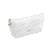 Starry Lace Pencil Case High-White Star lace pencil cas