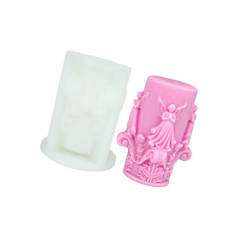 Moule de bougie en Silicone, cylindre d'ange, résistant à la