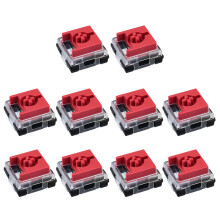 10Pcs Low Shafts Tactile Switches Double Rose Gold Contacts-Red