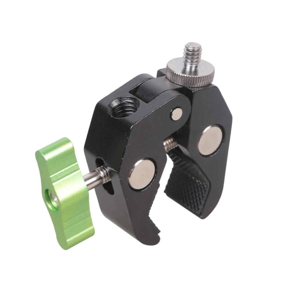 Universal Camera Mount Clamp 1/4Â Male Screw 3/8Â- Color Green 7627001454880