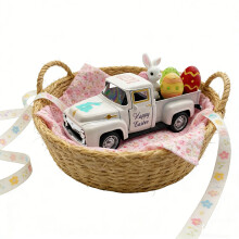 Paashaasauto's Diecast-modellen - Paasdecoratie-Wit