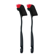2Pcs Car Tire Wheel Cleaning Brush Detailing Brushes-Red BK