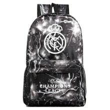 Graffiti Real Madrid UEFA Champions League Schultertasche Fan-Rucksack Schüler Schultasche Aufbewahrungstasche_M