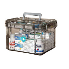 Kunststoff-Medizin-Aufbewahrungsbox mit Griff, Mehrzweckbox,-XL