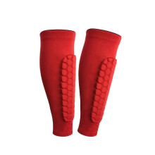 (M, Red) 2pcs Soccer Shin Guards For Youth, Protective Soccer Equipment Lower Leg Guards