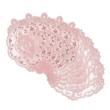 10Pcs Lace Doilies for Tables Embroidered Lace Placemats Vintage Crochet Doilies Exquisite Retro Victorian Table Mat