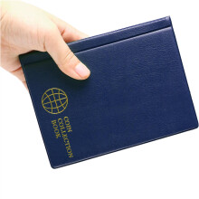 PVC Leather Coin Holder Collection Book With Compact-Navy blue
