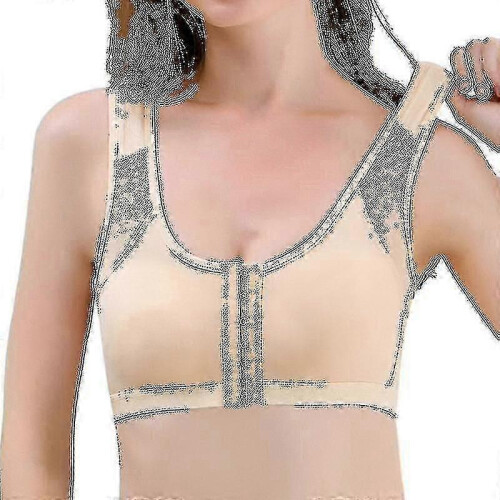 (XL, SKIN) Post Surgical Bra Front Closure Post Surgery Compression Bras