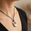 Collier élégant avec pendentif circulaire en alliage de-Noir 4