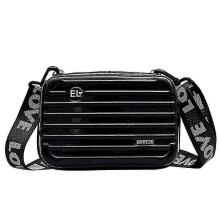 (Black) Bestseller NEW Hard Shell Cosmetic Bags For Women,mini Suitcase Shape Crossbody Bag Shoulder Bag,gift For Women