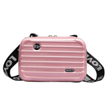 (Light Pink) Bestseller NEW Hard Shell Cosmetic Bags For Women,mini Suitcase Shape Crossbody Bag Shoulder Bag,gift For Women