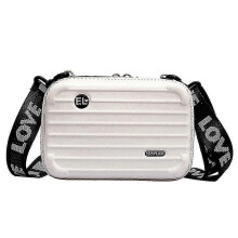 (White) Bestseller NEW Hard Shell Cosmetic Bags For Women,mini Suitcase Shape Crossbody Bag Shoulder Bag,gift For Women