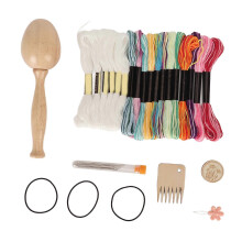 Darning Egg for Socks with Large Eye Needles Sewing Threads Needle Minder DIY Handicraft Wooden Darning Egg Kit for Towels