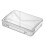 Certificate Storage Box Large Capacity Transparent Portable Scrapbook Paper Storage Case with Handle for Document File White 2