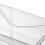 Certificate Storage Box Large Capacity Transparent Portable Scrapbook Paper Storage Case with Handle for Document File White 4