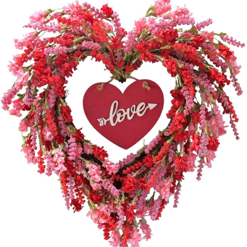 Valentine's Days floral wreath ornament-4