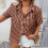 Women's Plaid Button Down Shirt Summer Gingham Short-Black S 3