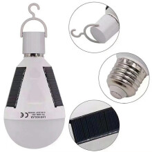 Ampoule LED solaire E27, étanche IP65, pour une utilisation intérieure et extérieure. Portable avec crochet, idéale pour les situations