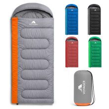 Voyager Sleeping Bag for Adults Lightweight, Compact, Versatile, Grey