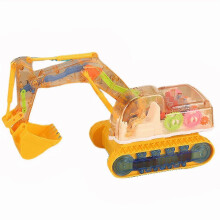 (Yellow) Music & Light Excavator Toy For Excavator Truck Construction Toys For Boys Girls