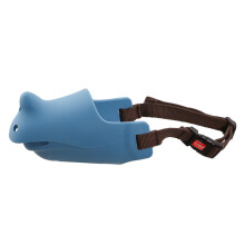 XL-Nashornmaulkorb (18–20 cm) für mittelgroße bis große Hunde. Beiß- und bellhemmend, z. B. für Rassen wie Golden Retriever. Farbe: Bl