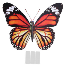 Butterfly Wall Sticker Self Adhesive Three Dimensional Red Insect Pattern 40cm/15.7in Decal Decoration for Home