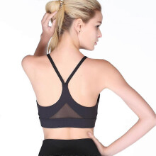 Womens Longline Sports Bra Wirefree Padded Medium Support Yoga Bras Gym Running Workout Tank Tops
