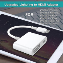HDMI-sovitin, yhteensopiva iPhonen kanssa – 1080p Lightning digitaaliseen AV:hen, näytön synkronointiliitäntä_M