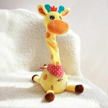 Zingende pluche giraffen, pratende en schommelende pluche speelgoed, kindercadeau_M