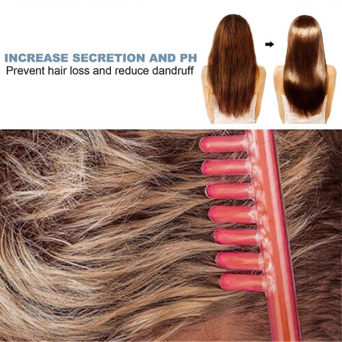 High Frequency Electrotherapy Dandruff Removal Glass Comb Shaped Probe 1