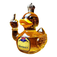 Középső ujjas kacsaüveg Vicces whiskysüveg Kacsa alakú alkoholos üveg Vicces kacsa dekantáló bárba Irodai otthoni tréfa ajándék_M