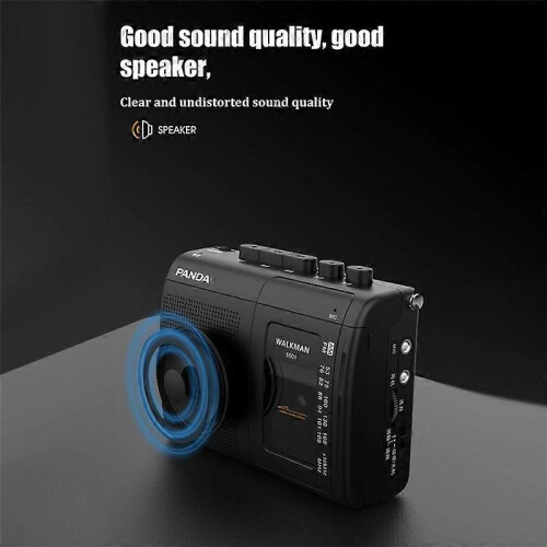 Panda 6501 Φορητό ραδιόφωνο AM/FM με κασέτα και ρετρό κασέτα, συσκευή αναπαραγωγής