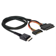 Oculink SFF-8611 4I - PCIe SFF-8639 U.2 NVMe -sovitin SATA 15P uros -verkkokaapelilla, hinta 490 _M